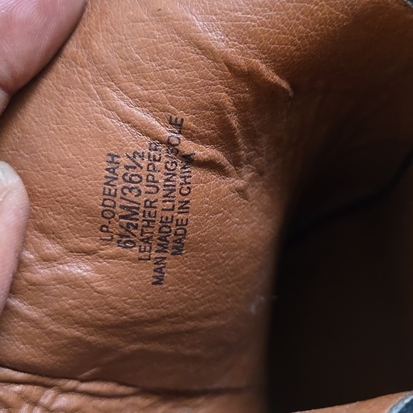 Lucky brand Odenah black leather open toe Block Heel Velcro Closure Shoes Spring - Picture 8 of 12